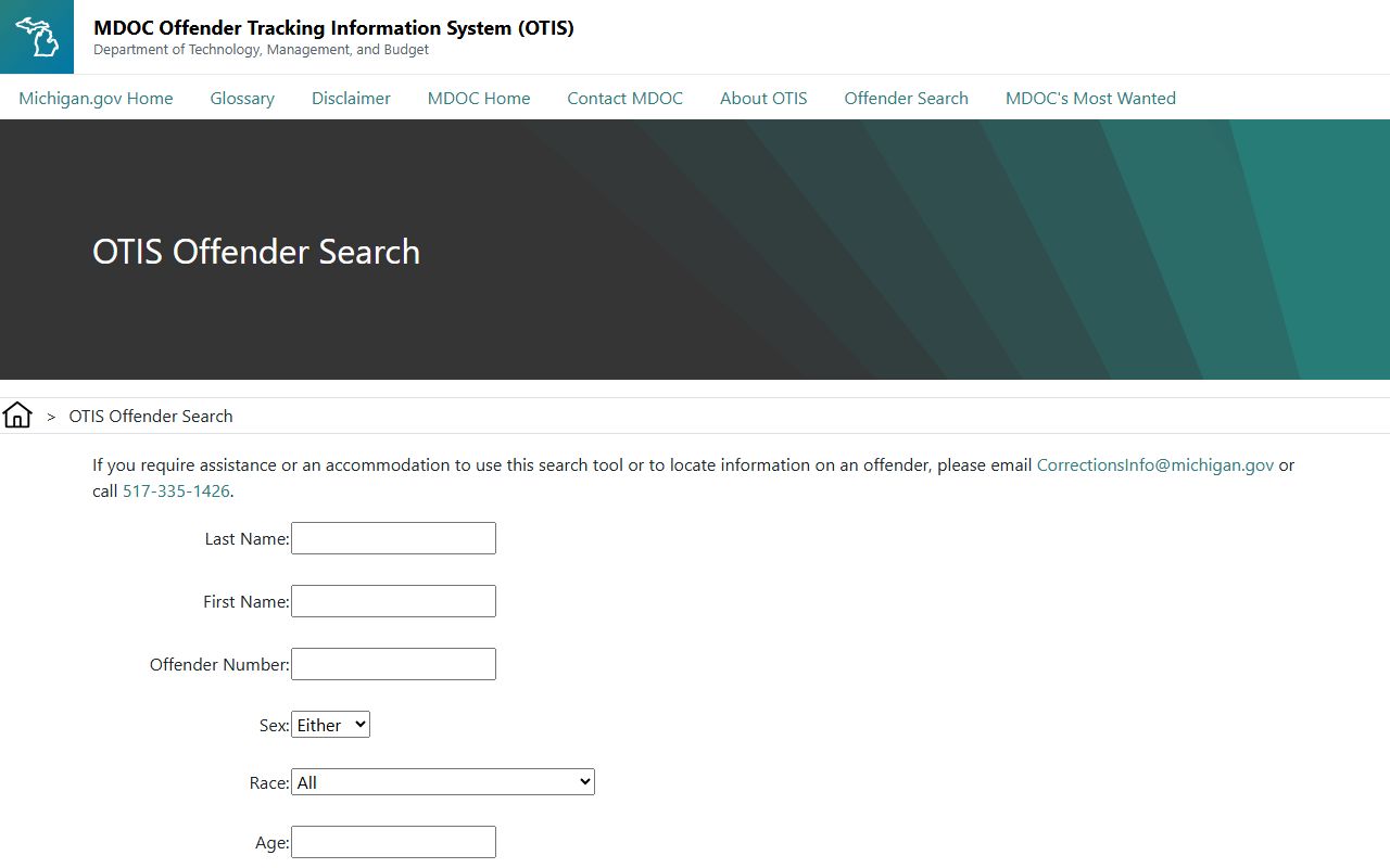 Gratiot County arrest records and charge data on the Michigan OTIS results page