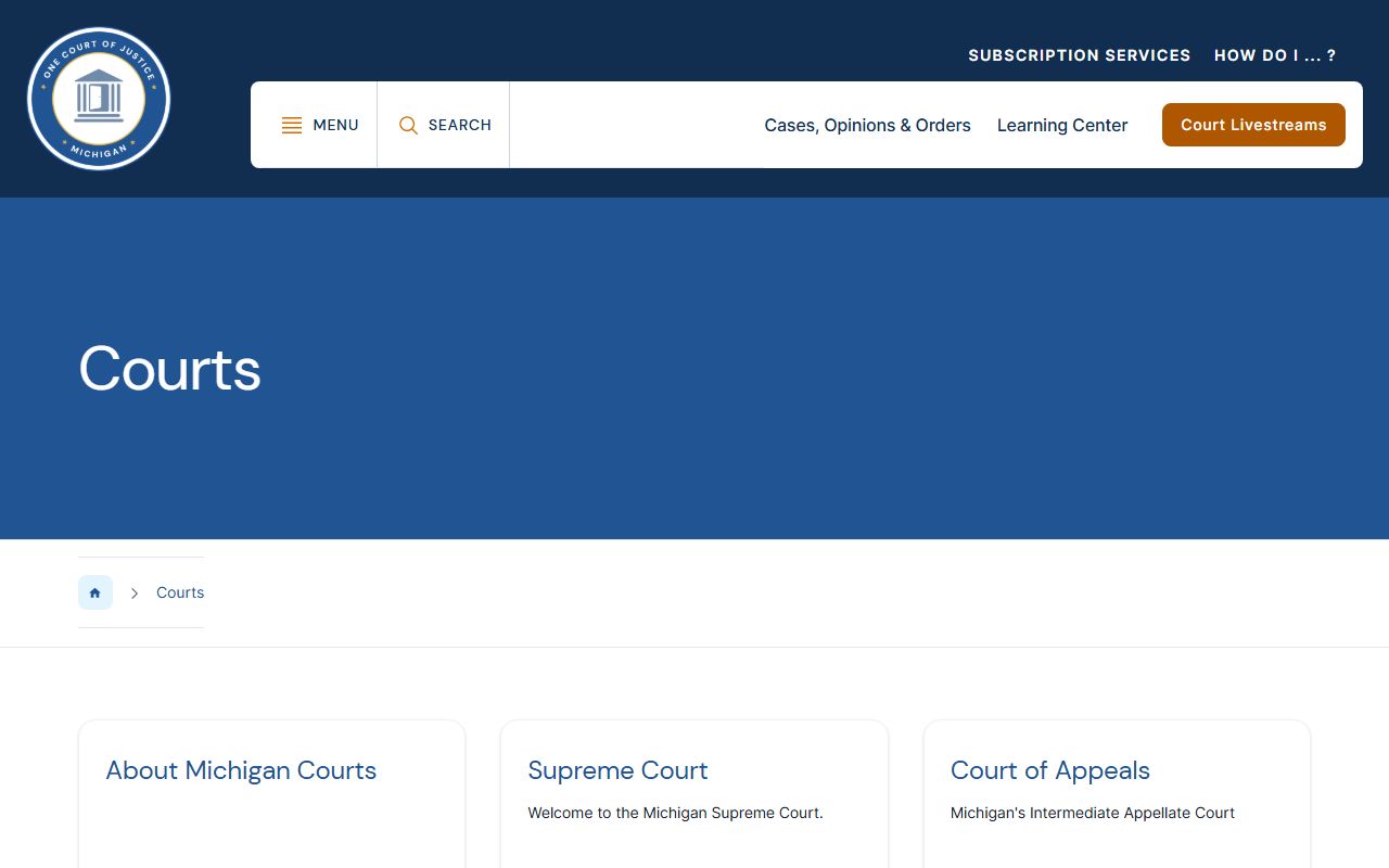 Gratiot County court records within the Michigan courts overview