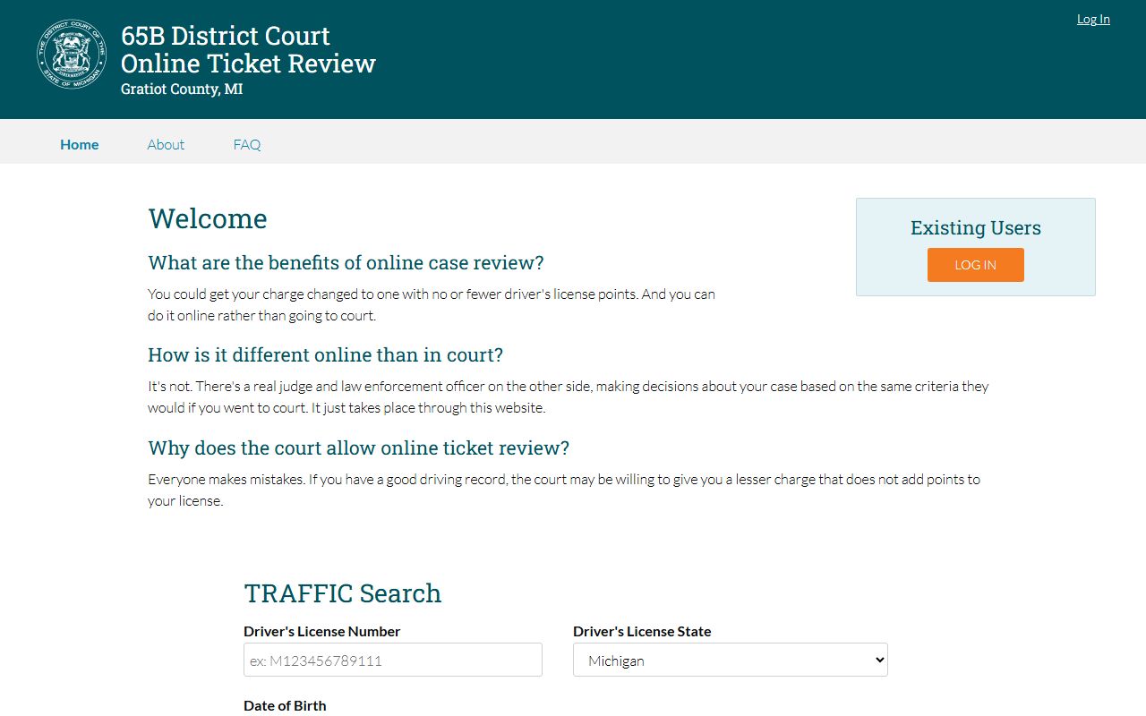 Gratiot County traffic court records
