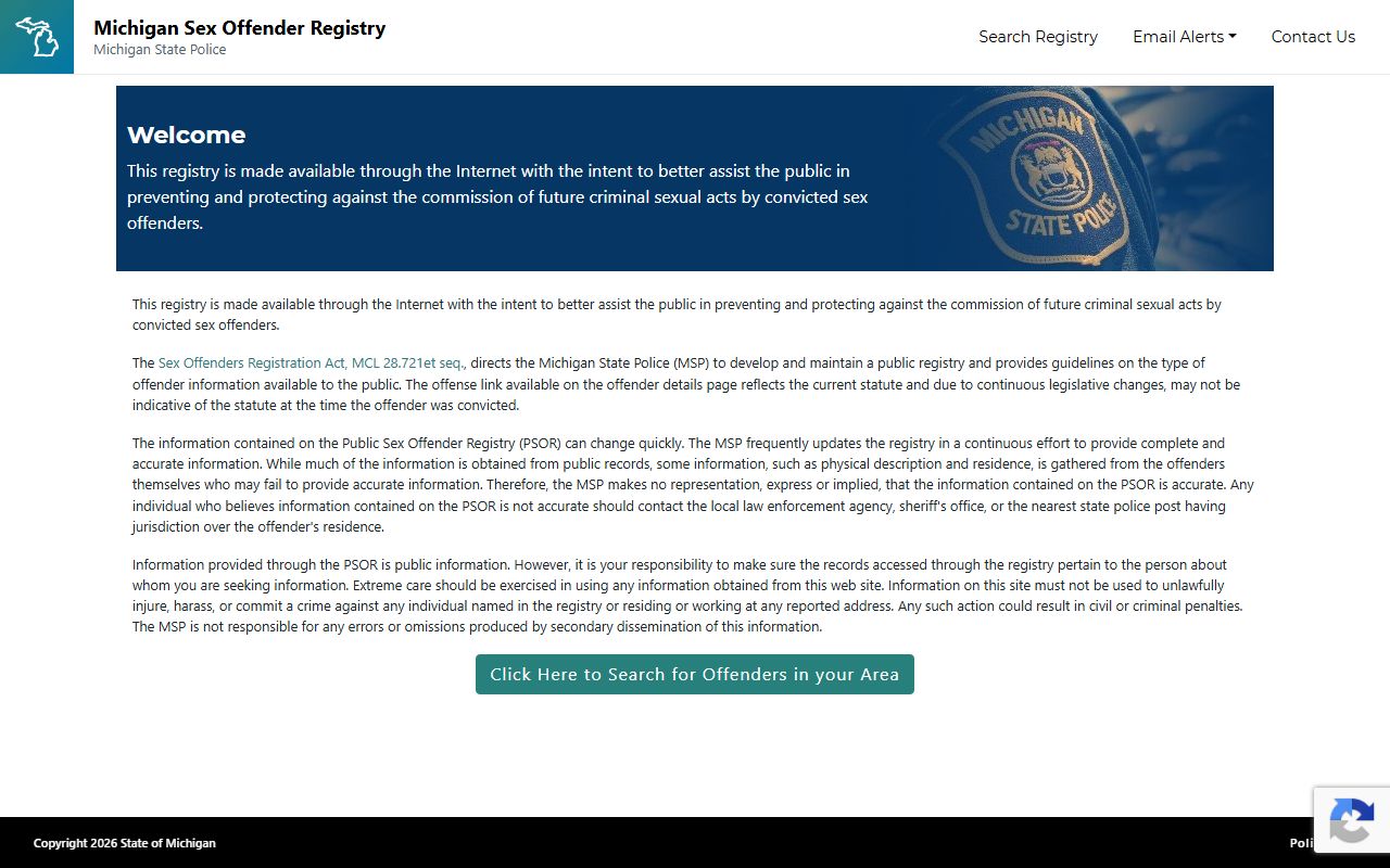 Gratiot County warrant search alongside the Michigan sex offender registry